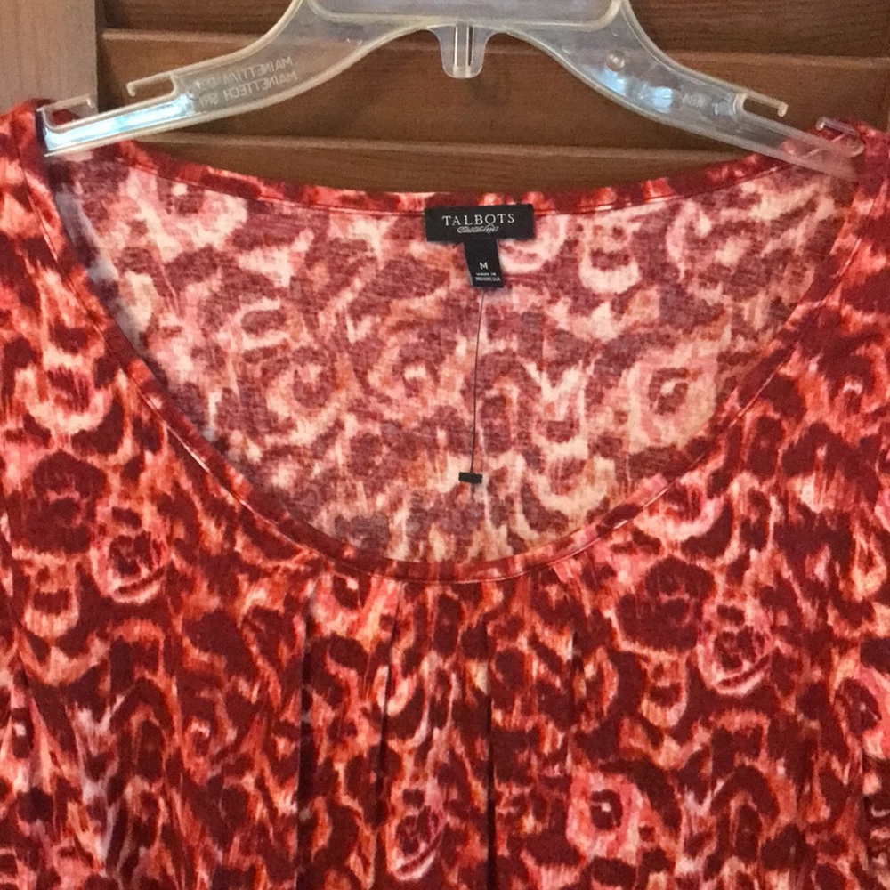 | New Talbots Stretch Spring Color Top - M - Picture 3 of 6